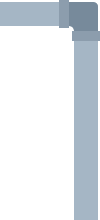 Illustration of connected pipes in an L shape used to represent plumbing systems